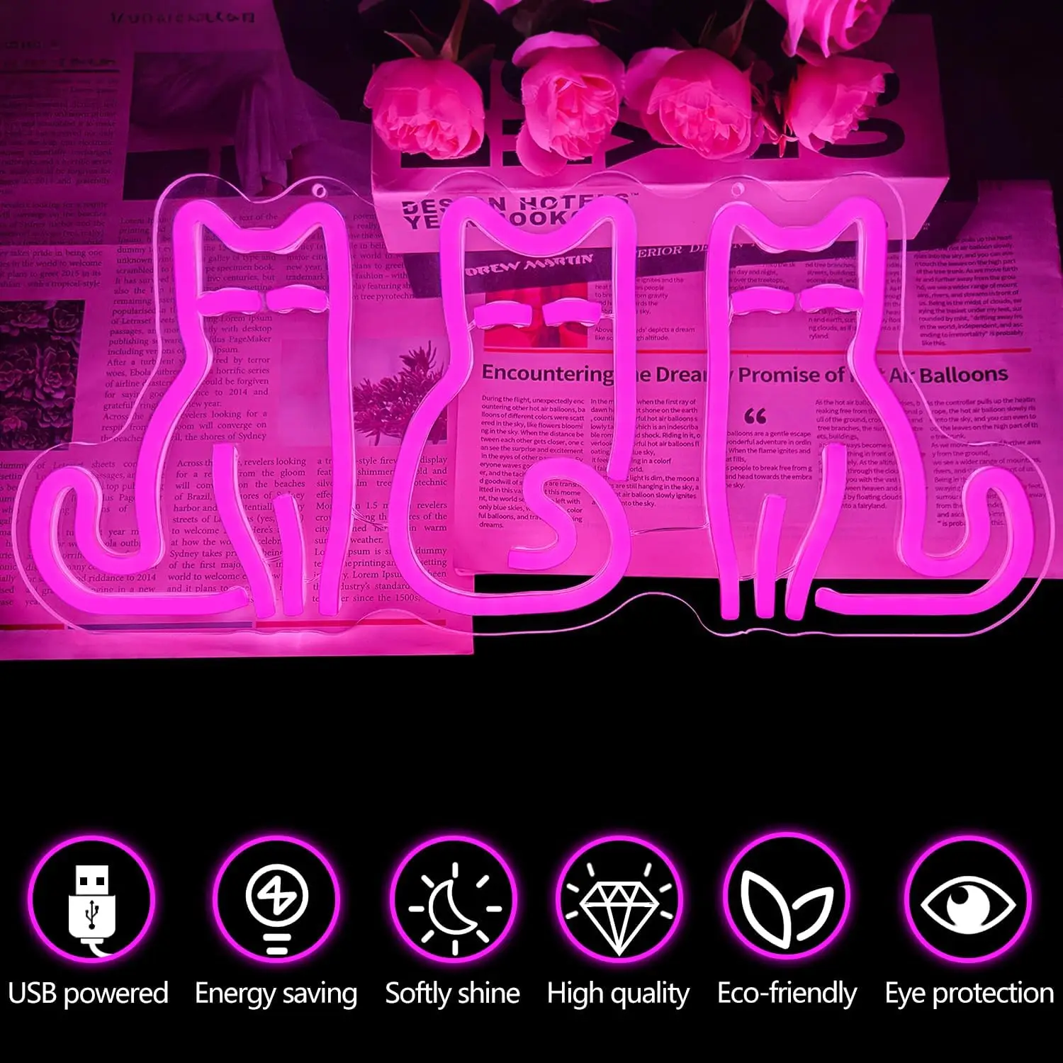 Neonowa tabliczka z motywem ko – Home Decor Theme recenzja i cena