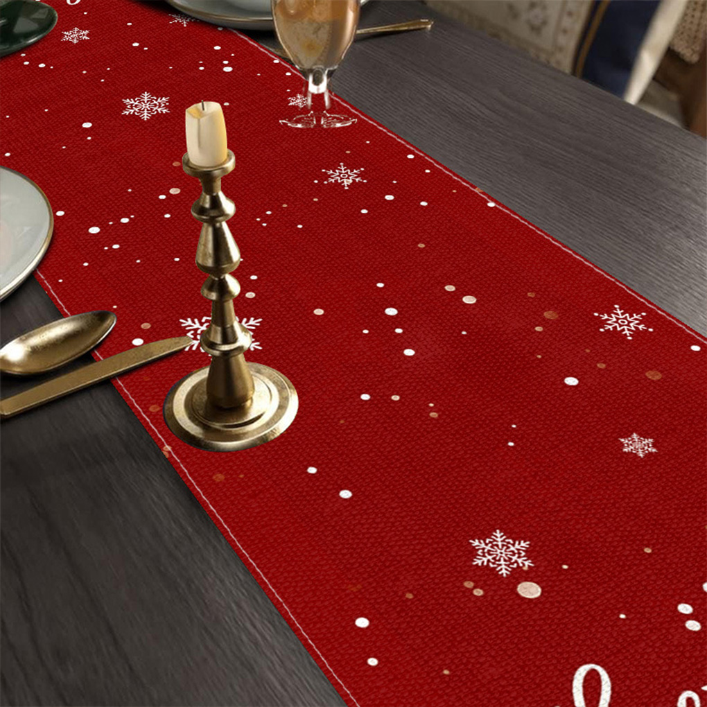 Świąteczny, kwiatowy bieżnik n – Linen Table Runner recenzja i cena