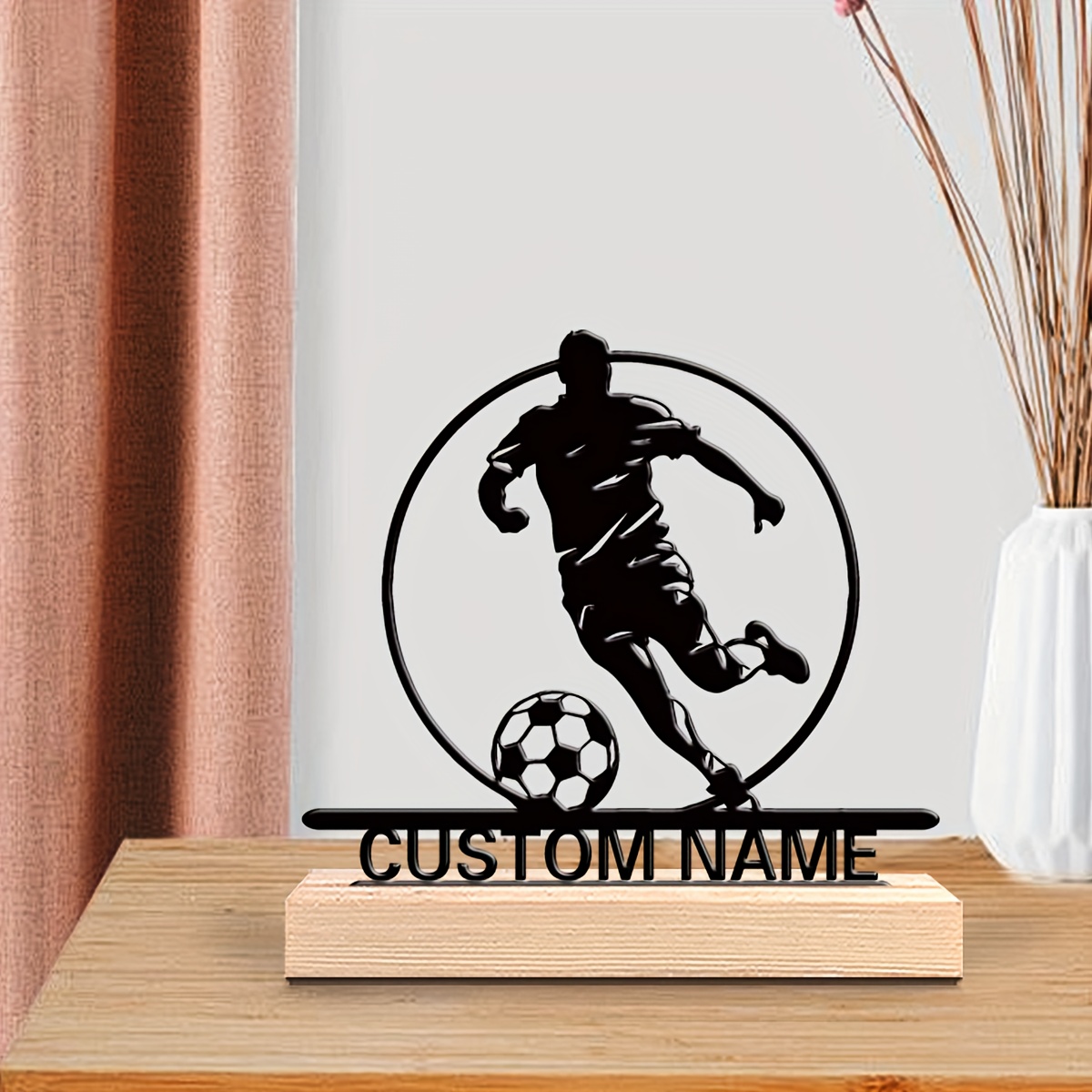Metalowa statuetka piłkarza z  – Home Decor Theme recenzja i cena